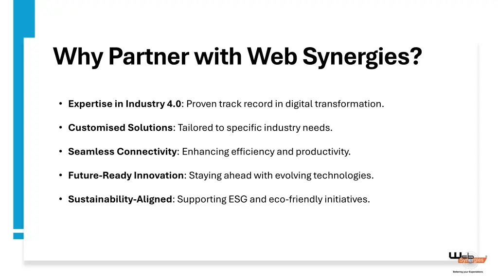 why partner with web synergies