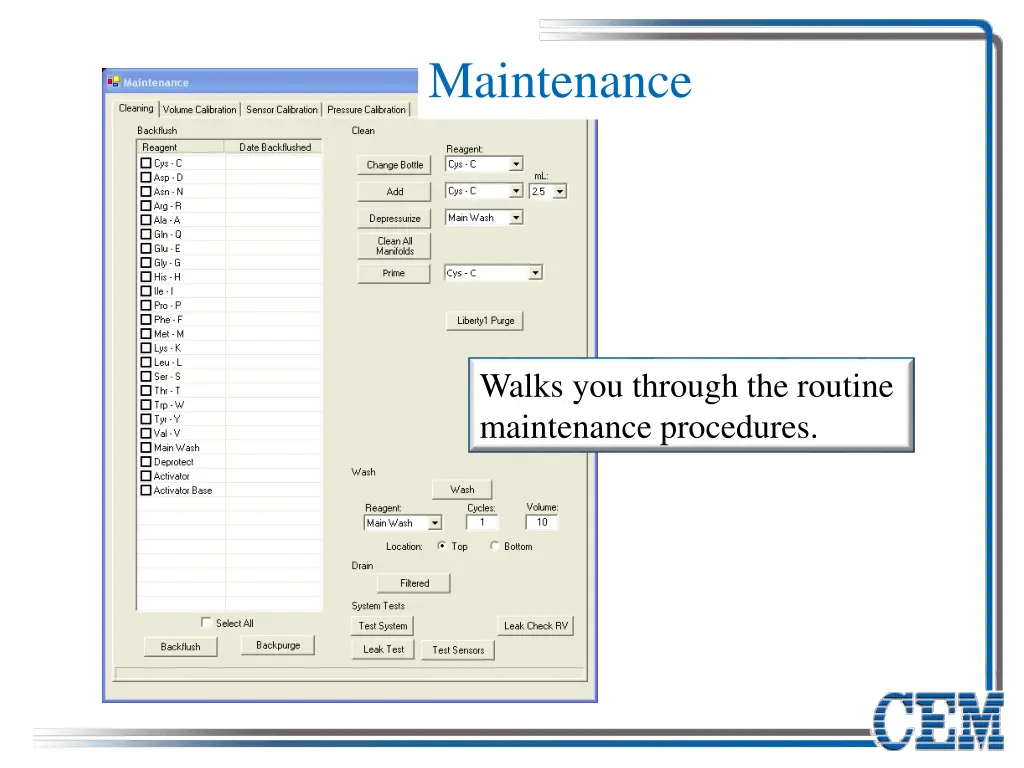 maintenance