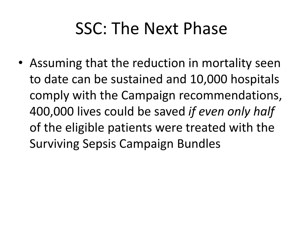 ssc the next phase