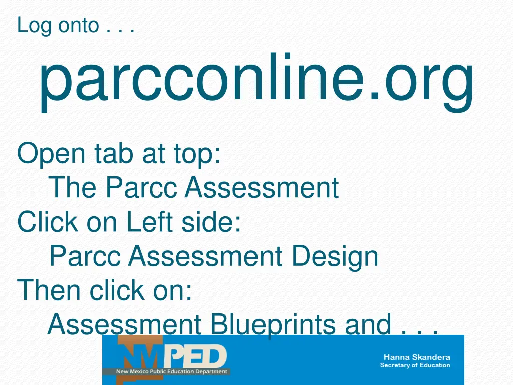 log onto parcconline org