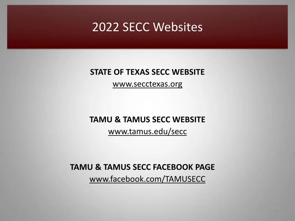 2022 secc websites