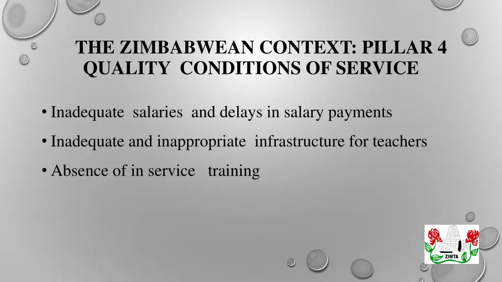 the zimbabwean context pillar 4 quality