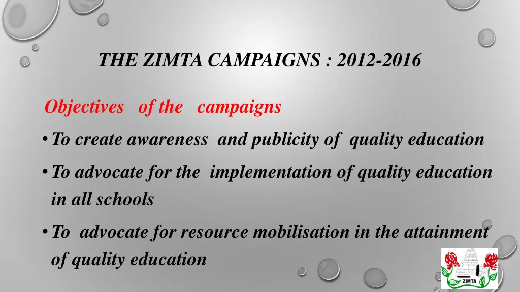 the zimta campaigns 2012 2016