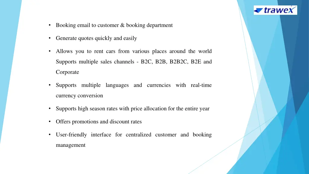 booking email to customer booking department