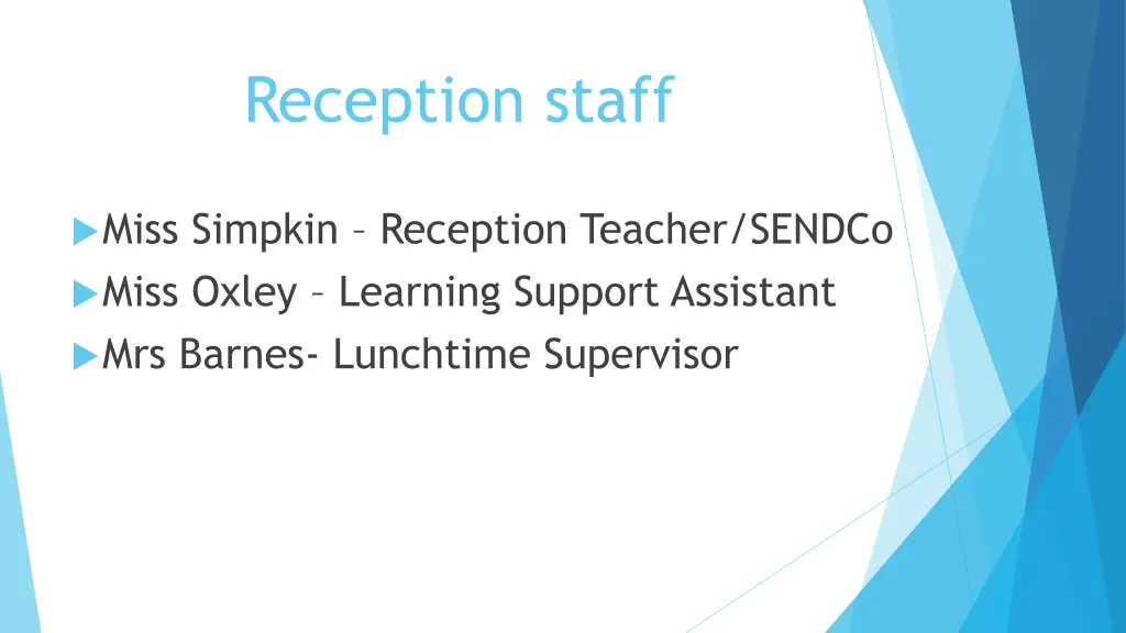 reception staff