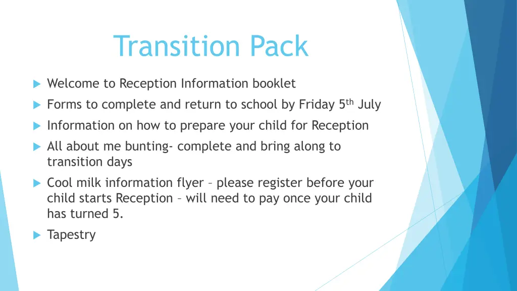 transition pack