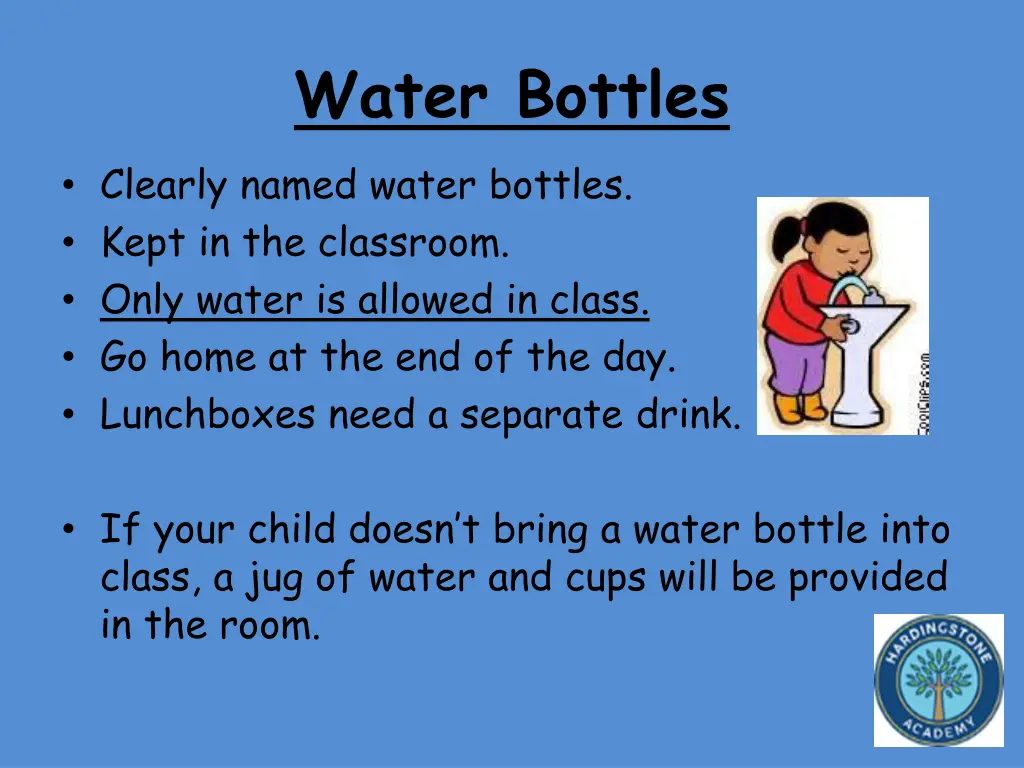water bottles