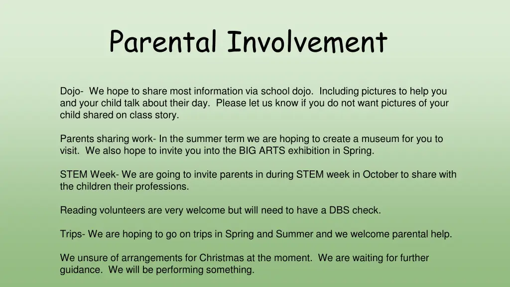 parental involvement