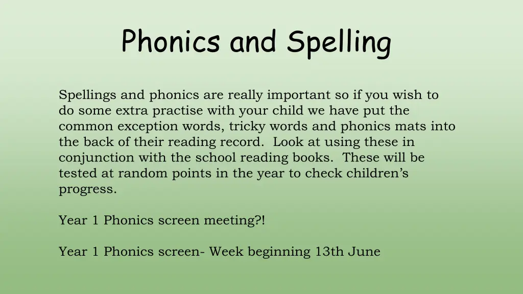 phonics and spelling