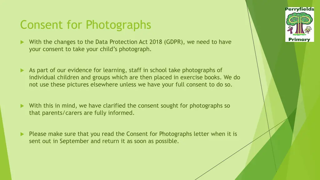 consent for photographs