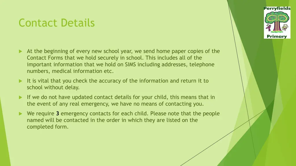 contact details