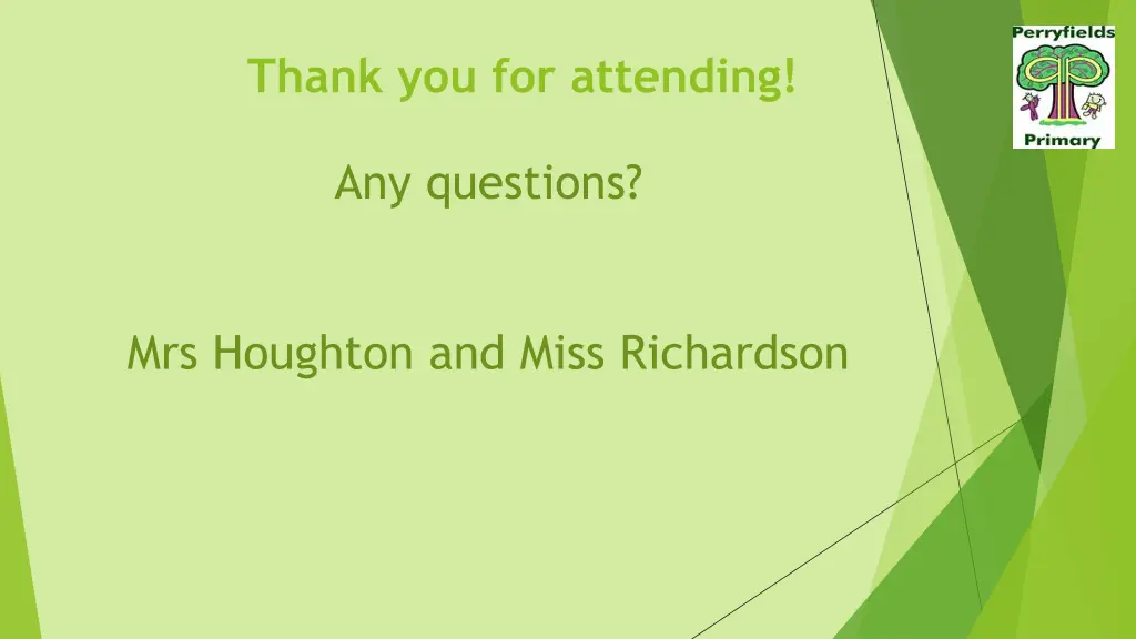 thank you for attending