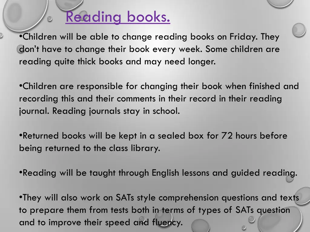 reading books