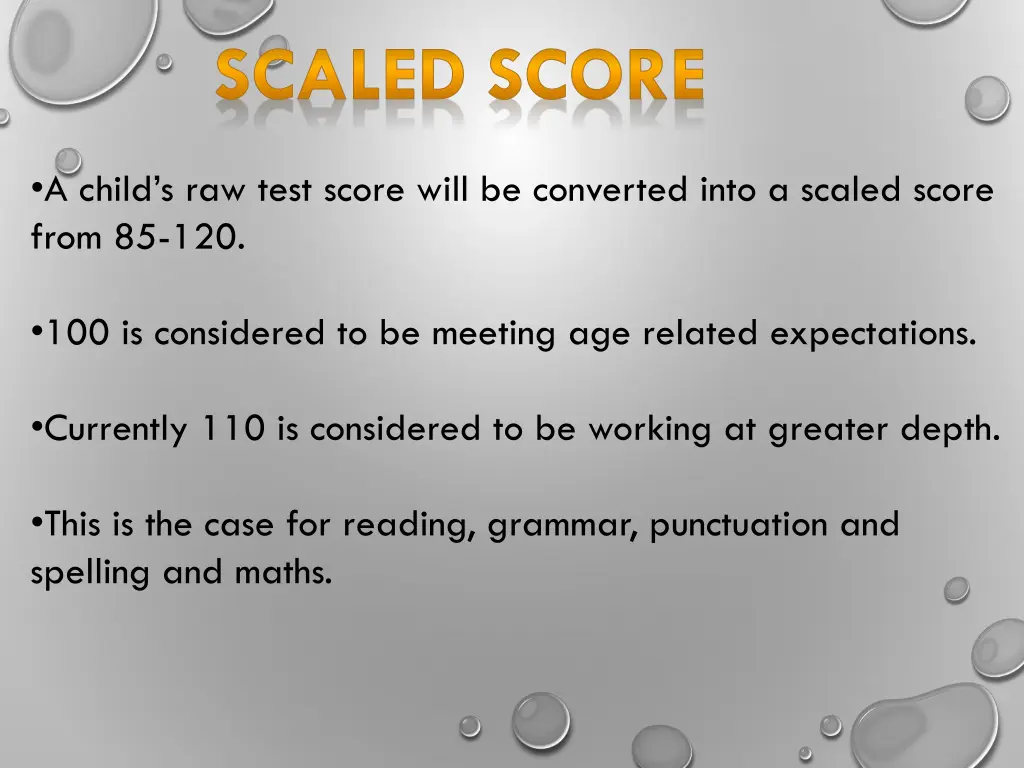 scaled score