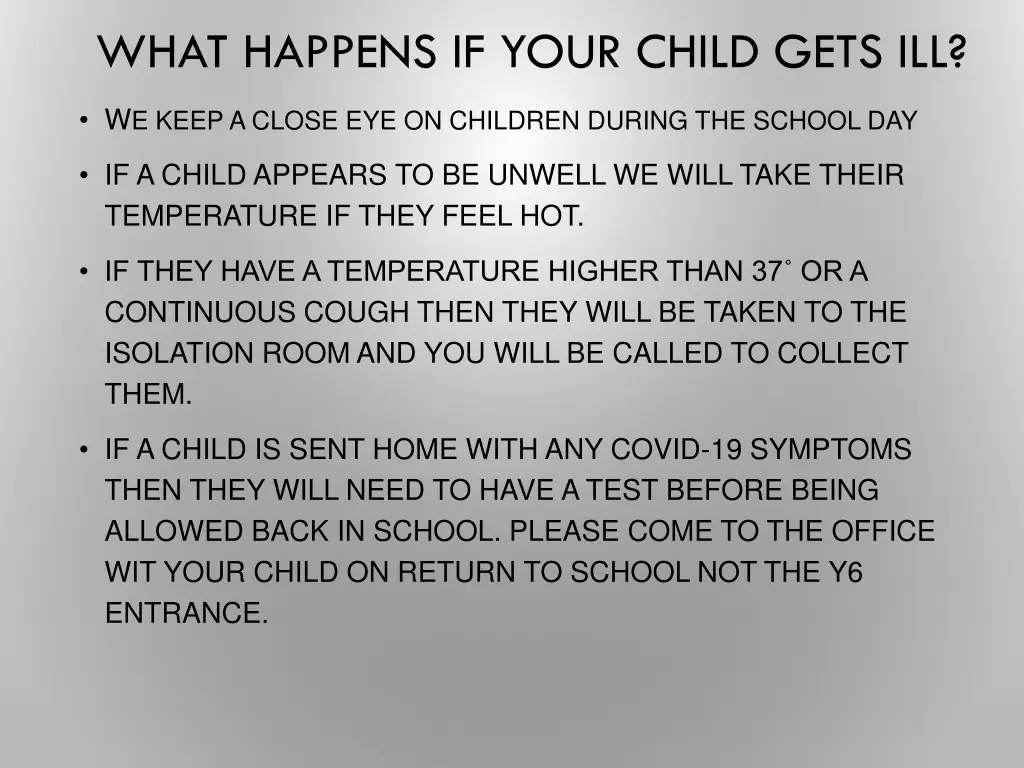 what happens if your child gets ill