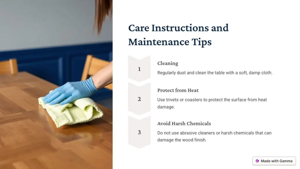 care instructions and maintenance tips