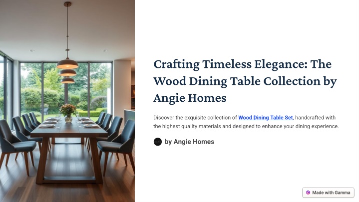 crafting timeless elegance the wood dining table