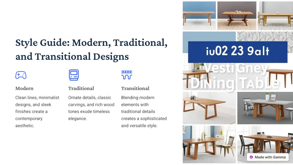 style guide modern traditional and transitional