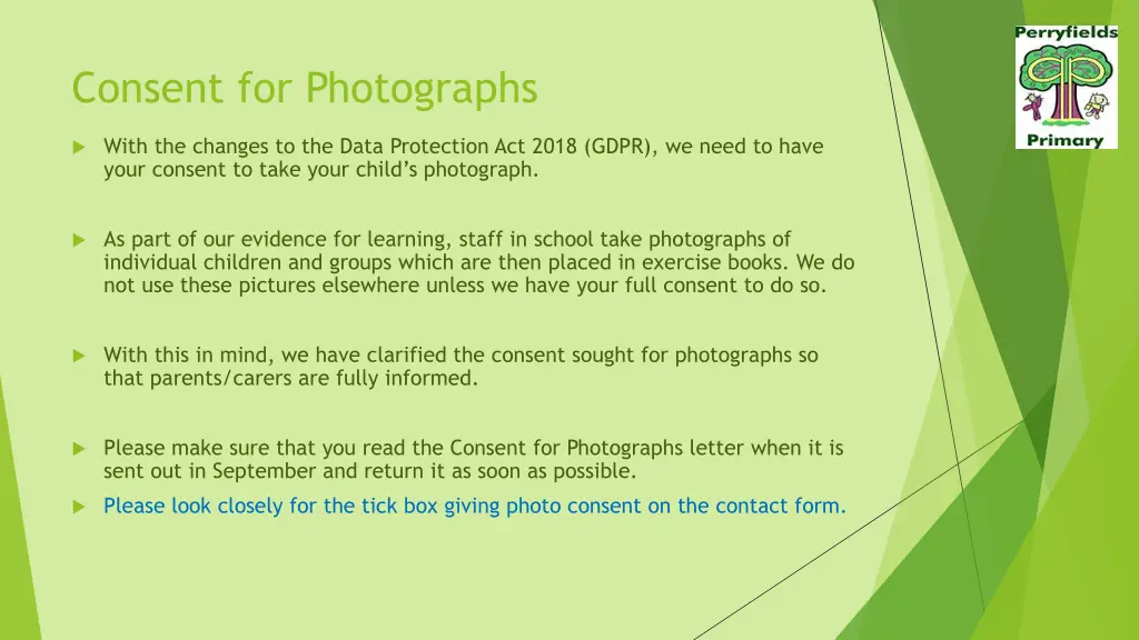 consent for photographs