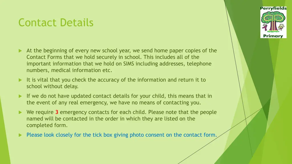 contact details