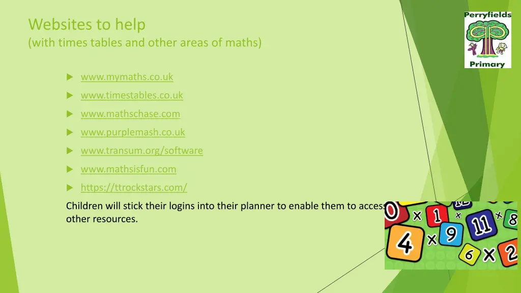 websites to help with times tables and other