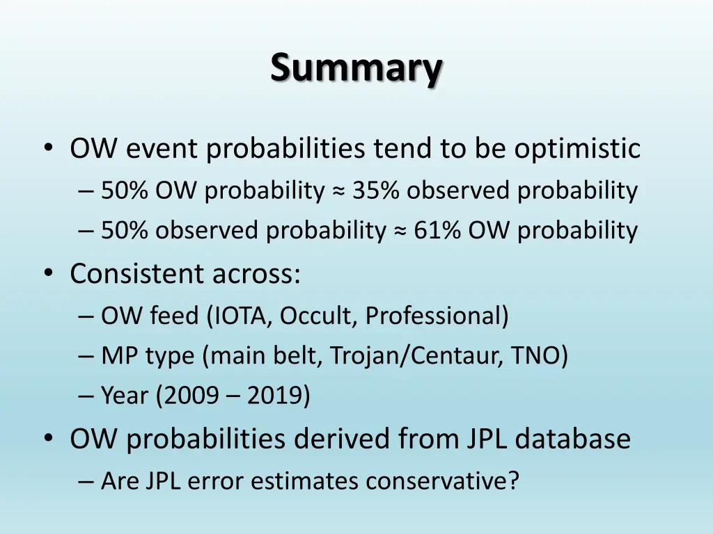 summary