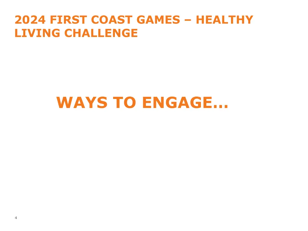 2024 first coast games healthy living challenge