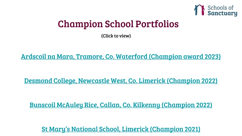 champion school portfolios