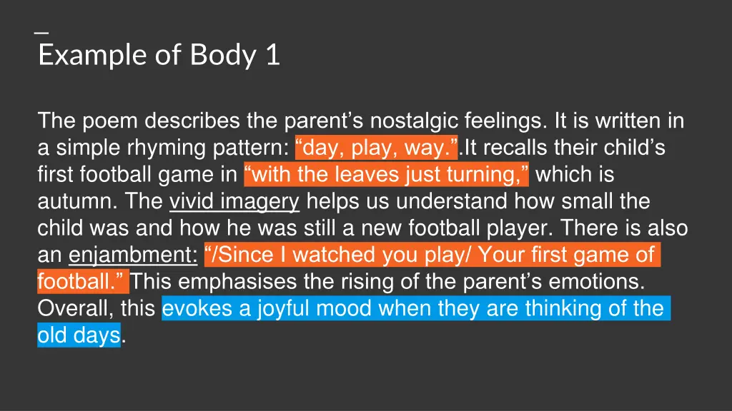 example of body 1