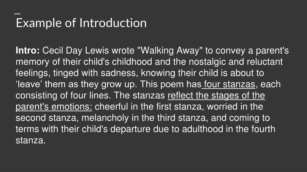example of introduction