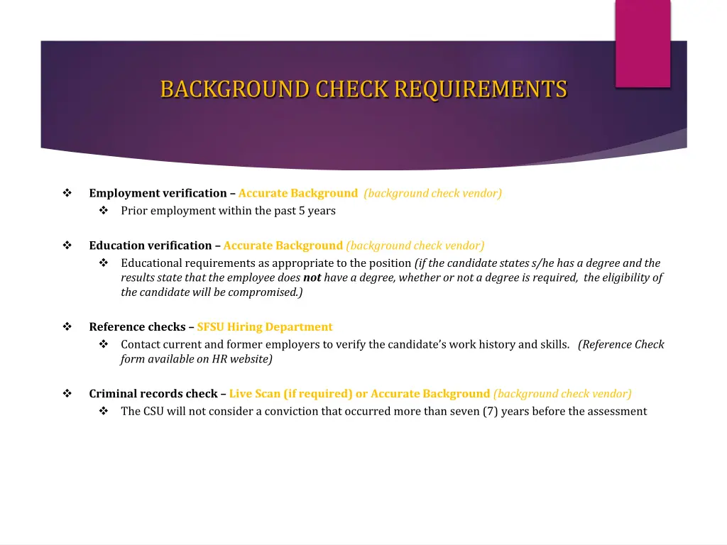 background check requirements