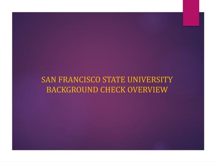 san francisco state university background check