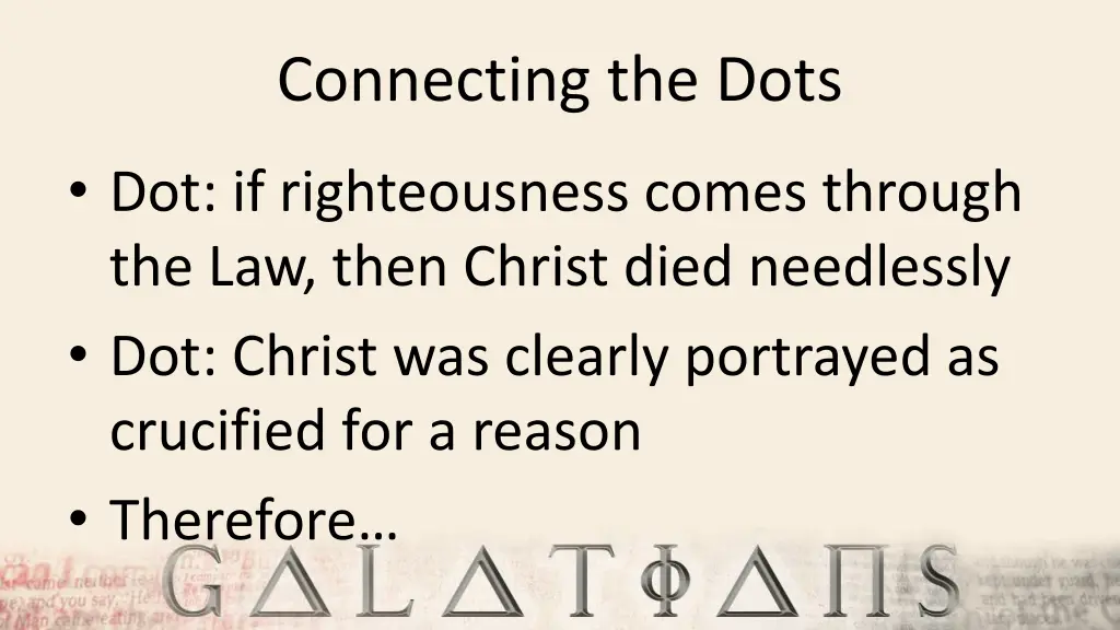 connecting the dots 1