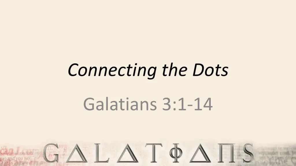 connecting the dots