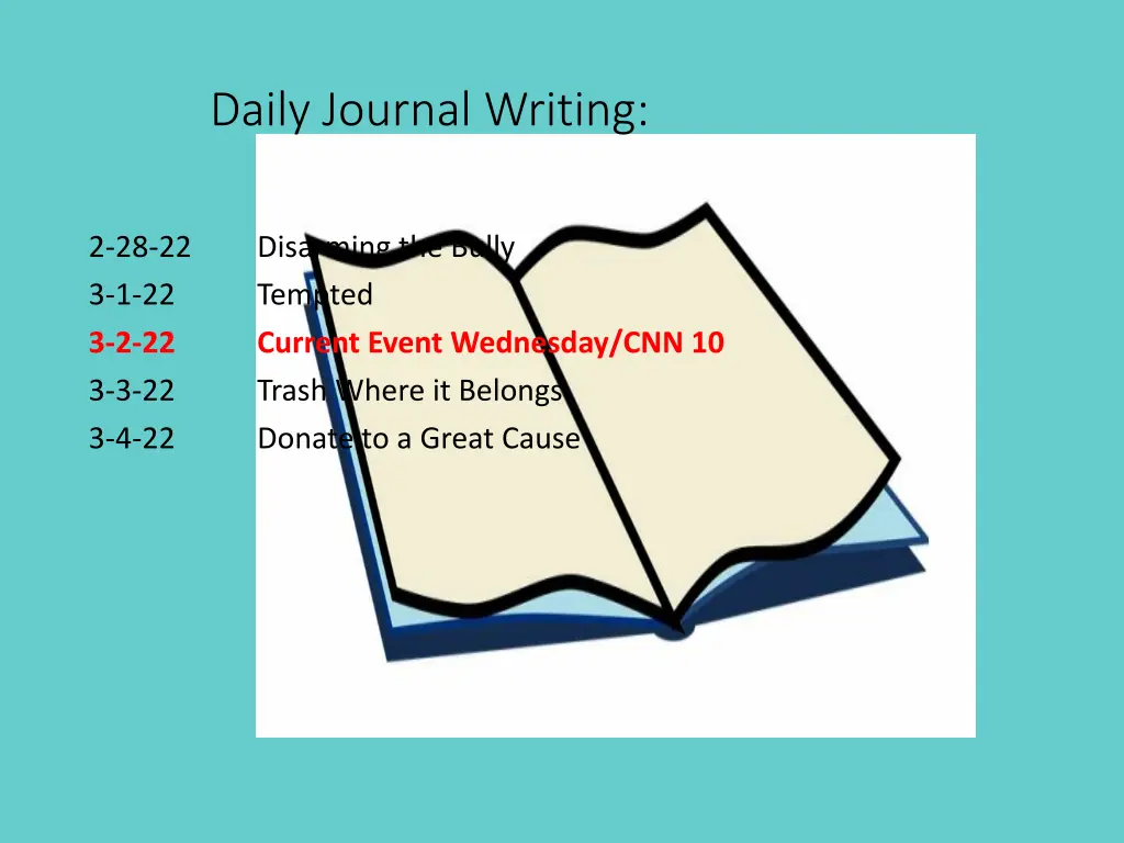 daily journal writing