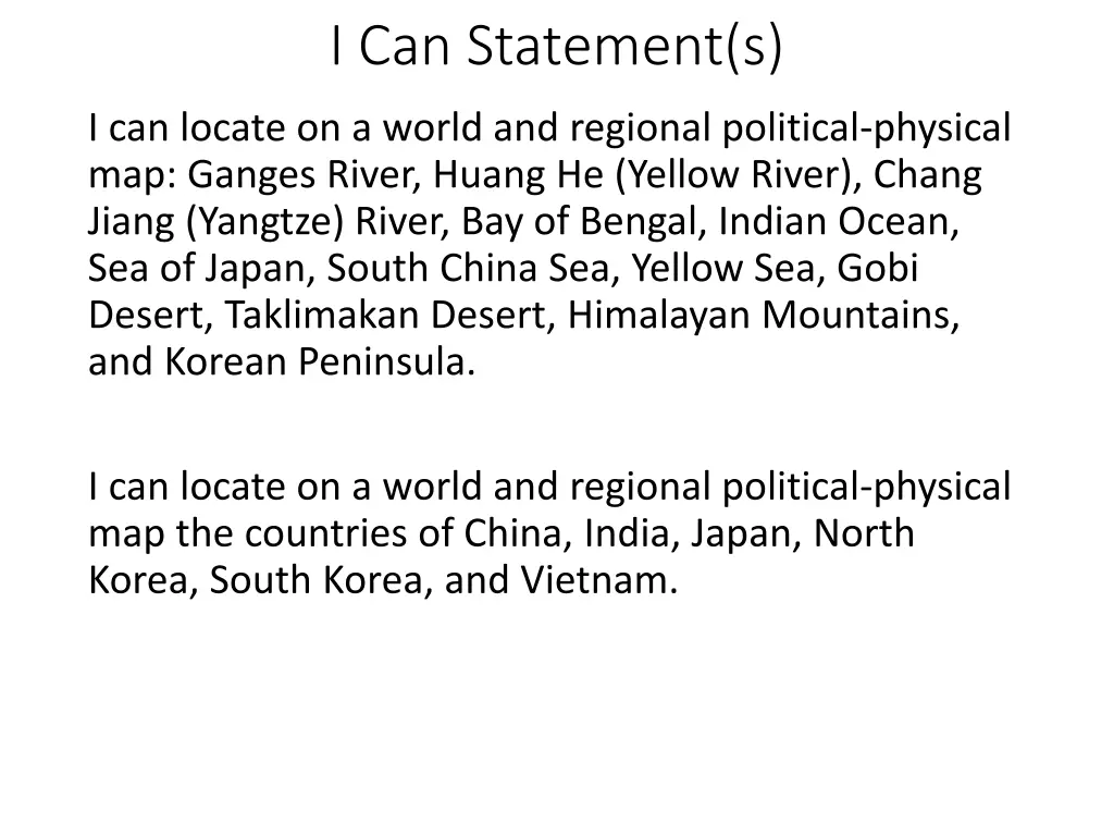 i can statement s