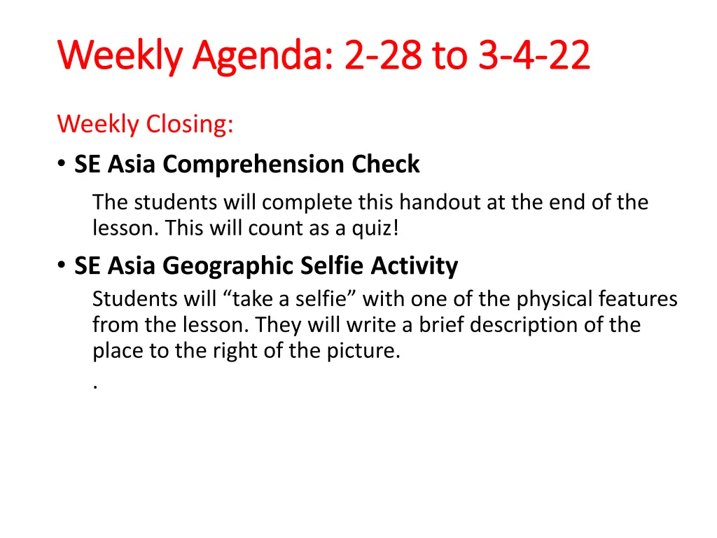weekly agenda 2 weekly agenda 2 28 to 3 2