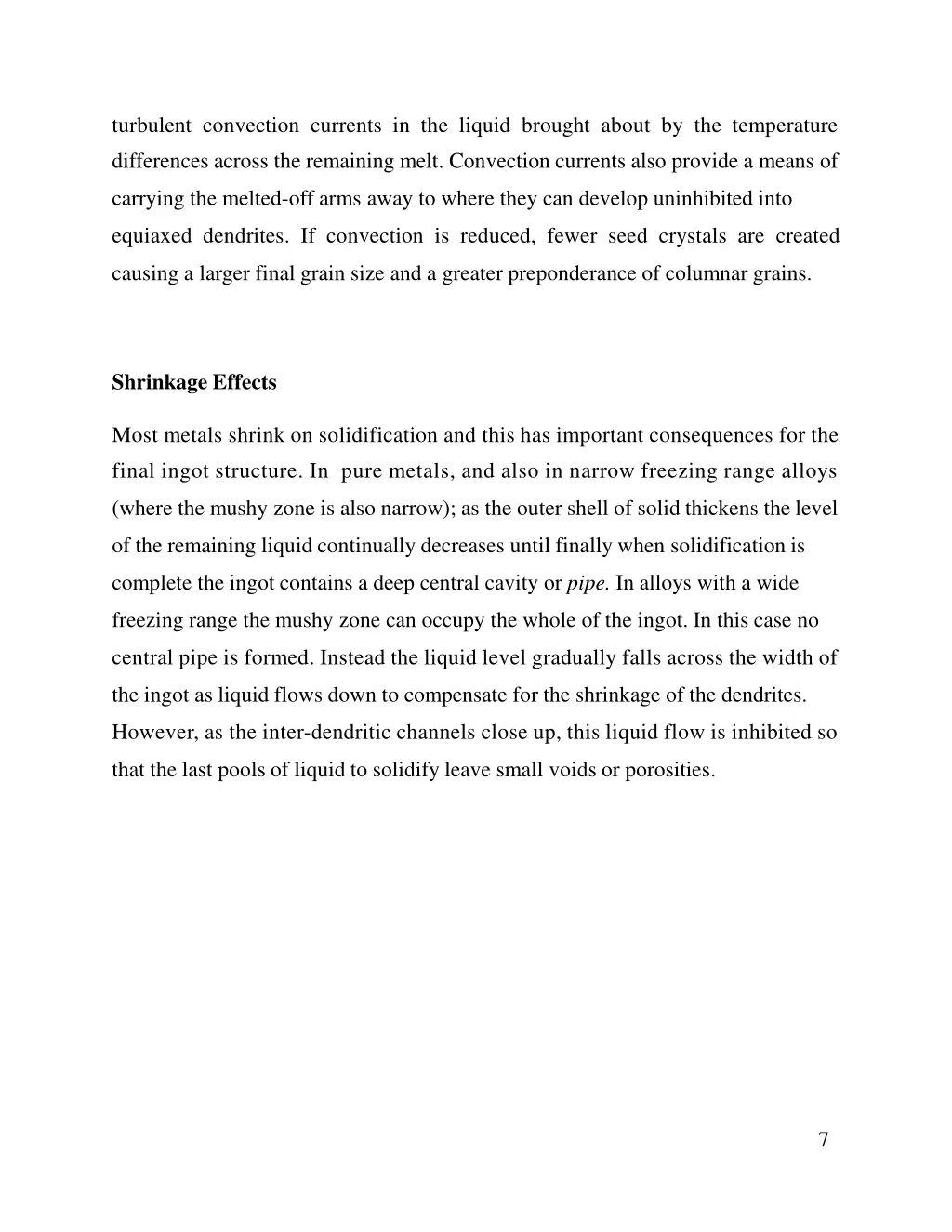 turbulent convection currents in the liquid