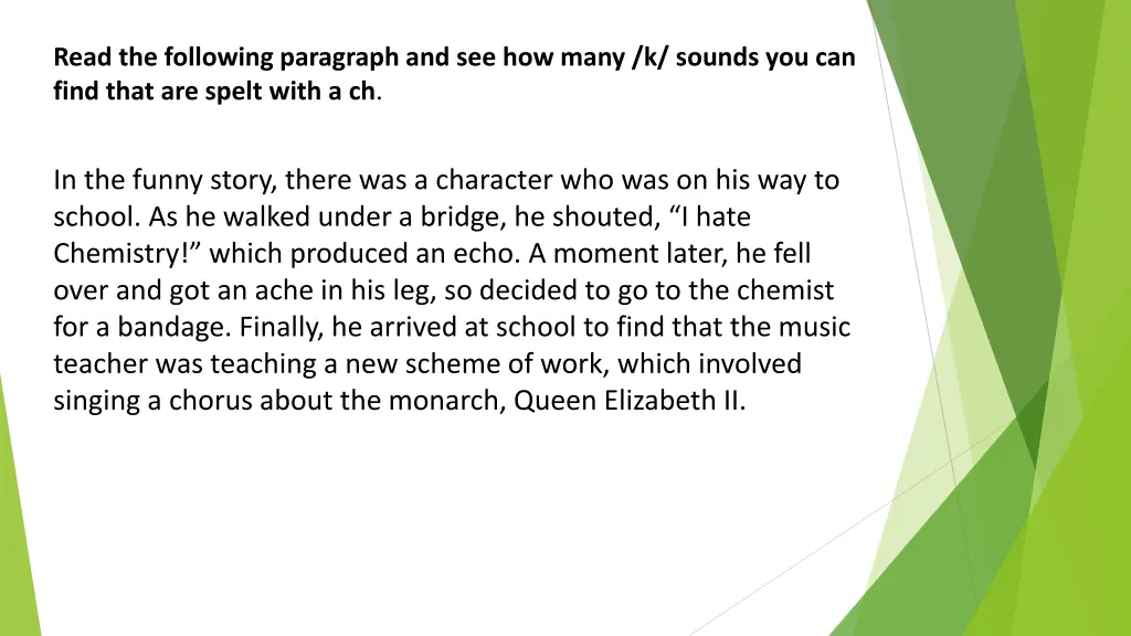 read the following paragraph and see how many