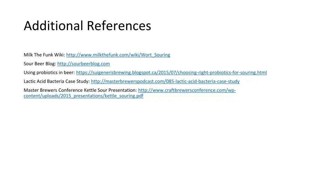 additional references