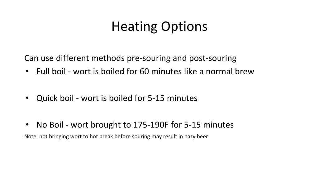 heating options
