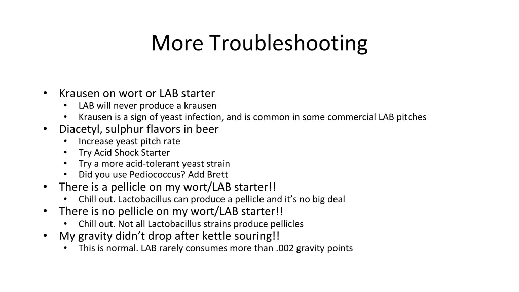 more troubleshooting