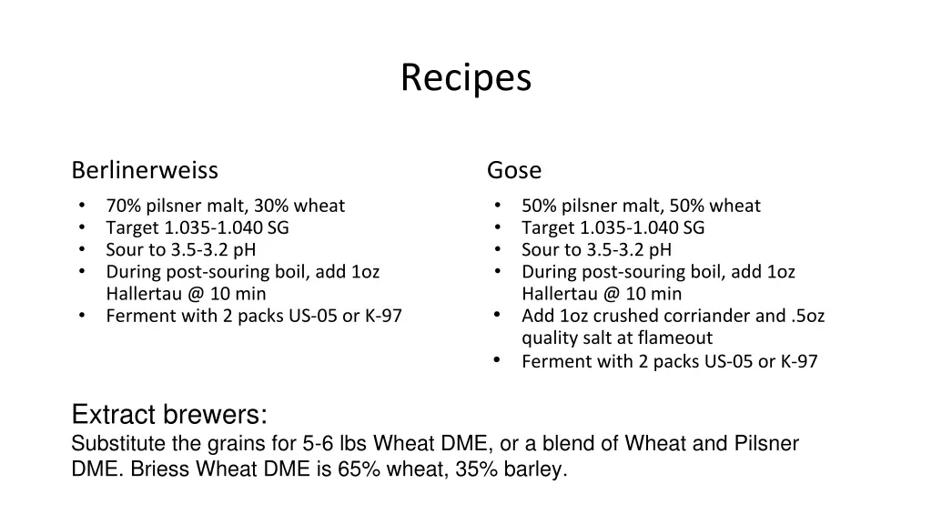 recipes