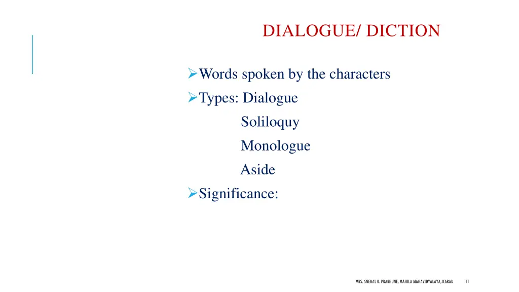 dialogue diction