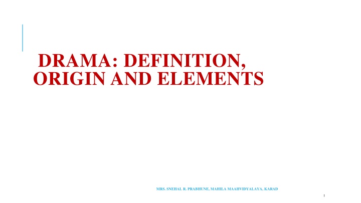 drama definition origin and elements