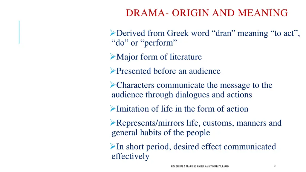 drama origin and meaning