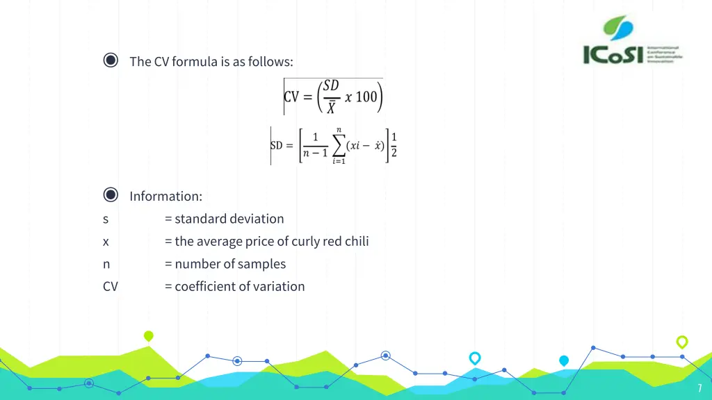 the cv formula is as follows