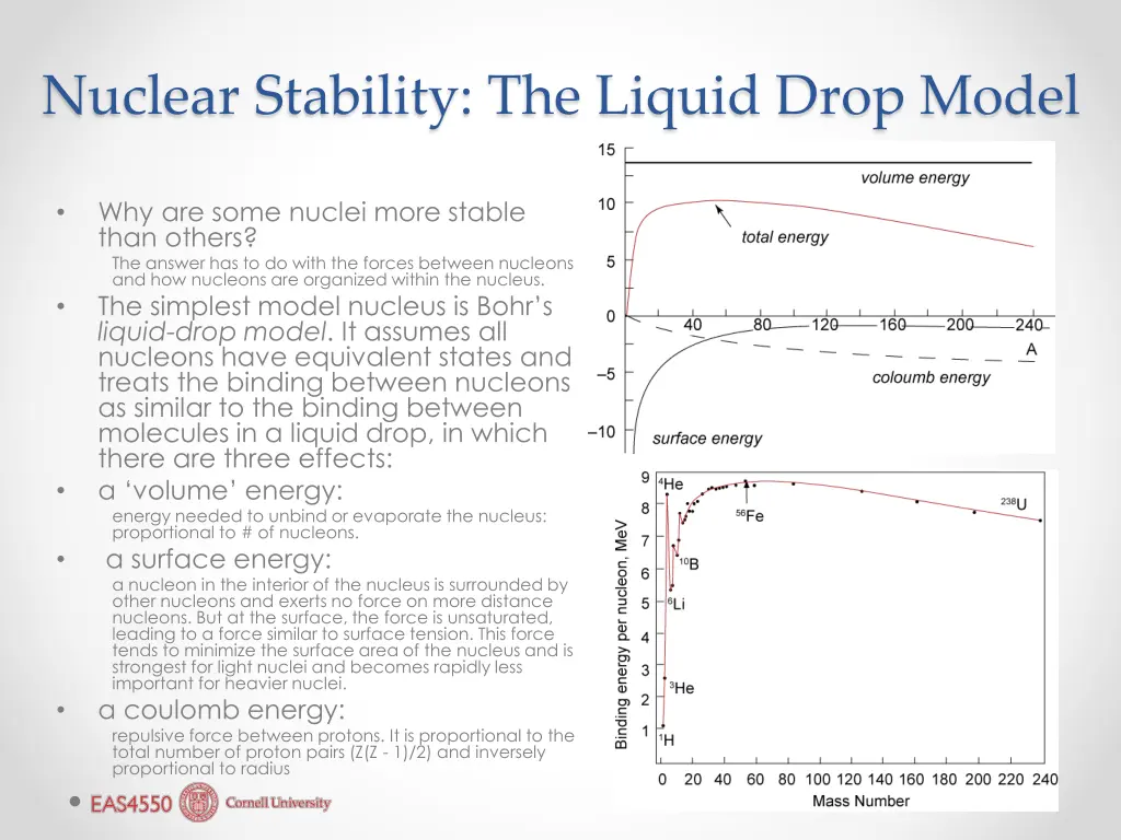 nuclear stability the liquid drop model