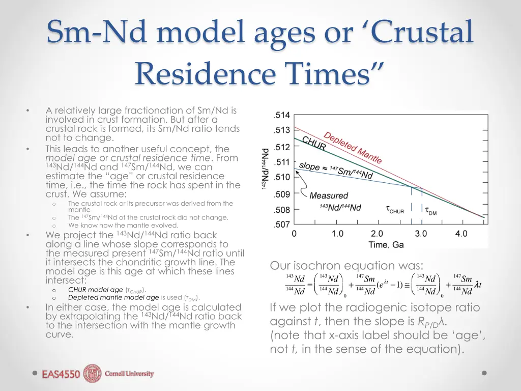 sm nd model ages or crustal residence times