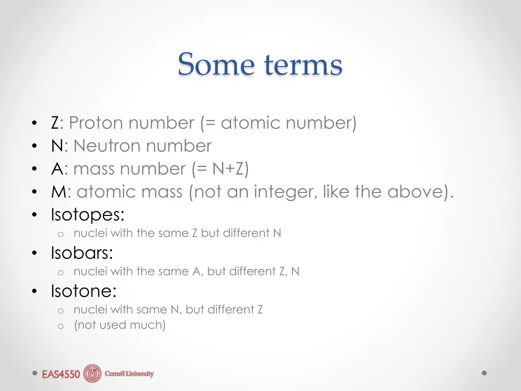 some terms